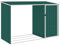 vidaXL Garten Brennholzlager Kaminholzunterstand Brennholzregal Unterstand Gerätehaus Gartenhaus Schuppen Grün 245x98x159cm Verzinkter Stahl