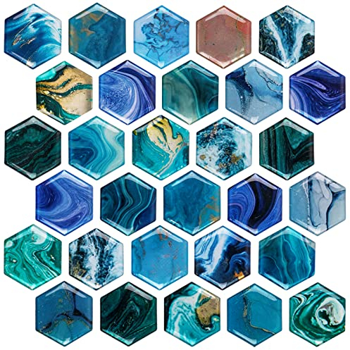 MORCART Hexagon Magnete für Magnettafel, Kühlschrankmagnete für Kühlschrank Whiteboard Küche Schulschränke Klassenzimmer Büro Kabine Dekorative Magnete Geschenke für Erwachsene Kinder (Marmor grün)