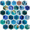 MORCART Hexagon Magnete für Magnettafel, Kühlschrankmagnete für Kühlschrank Whiteboard Küche Schulschränke Klassenzimmer Büro Kabine Dekorative Magnete Geschenke für Erwachsene Kinder (Marmor grün)