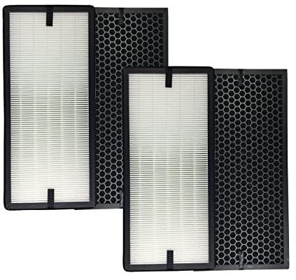 Comedes Filter-Set für Rowenta PU6010, PU6020, PU6015, PU6025, PU6040, PU6045 Luftreiniger, einsetzbar sstatt Rowenta/Tefal HEPA-Filter XD6077F0 bzw. Aktivkohle-Filter XD6061F0