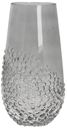 Lene Bjerre Dornia Vase graues Glas 15,5x30cm