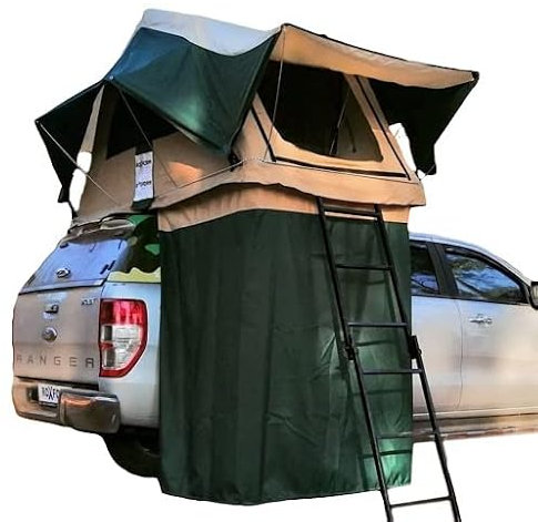 ROXFORM Rooftop Tent - Hard Shell for Camping - 3 Windows- Waterproof - Suitable for All Vehicle Types - Car Rack for Campers and Travellers - Thermal Fabric - (For 3 People)