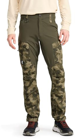 RevolutionRace Herren RVRC GP Pants, Hose zum Wandern und für viele Outdoor-Aktivitäten, Forest Camo, S