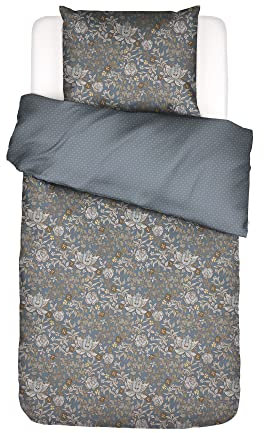 ESSENZA Bettwäsche Ophelia Midnight Swim,155x220 + 1x 80x80 cm, 100% Baumwollsatin, Blumen