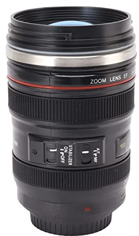 Kameraobjektiv-Wasserbecher, Multifunktionaler Kameraobjektiv-Kaffeebecher mit 400 Ml Fassungsvermögen