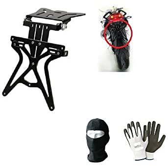 KOMPATIBEL MIT BETA Motor BETA RR 50 Motard Skull KENNZEICHENHALTER DOPPELTE Einstellung FÜR Motorrad AERO-X 90146 UNIVERSAL EU-ZULASSUNG KENNZEICHENHALTER SCHWARZ 270X190X35MM