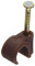 Reulin 7-8mm Round Cable Clips, Brown, 100 Pack with 2.4cm Nails Heavy-Duty Cable Management Clips for 7mm and 8mm Cables