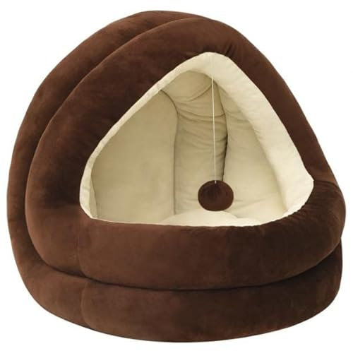 vidaXL Katzenbett 50x50x45 cm Braun und Creme