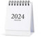 Mini Tischkalender, August 2023 bis Dezember 2024 Kleiner Tischkalender Small Desk Calendar Kalender Sehr Klein Doppeldrahtbindung mit Aufklebern für Männer Frauen Büro (Weiß)