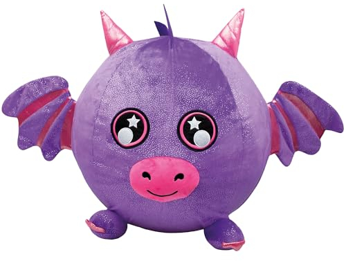 ColorBaby Biggies - Dragón Peluche Gigante, Incluye hinchador de pie, Tamaño XXL, Juguetes Sorpresa, Pelota Suave, Animales de Juguete, Regalo niña 3 años, Peluches Regalo