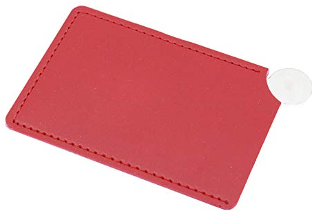 JOEBO Tragbarer Spiegel, unzerbrechlich, bruchsicher, Edelstahl, einfarbiger Kosmetik-Make-up-Spiegel Rot/1658 (Farbe: Rot)