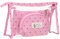 Jeffdad Lot de 3 trousses de toilette avec fermeture éclair - Trousse de toilette en PVC transparent - Petit voyage - Trousse de toilette pour la famille, les femmes et les filles, Rose