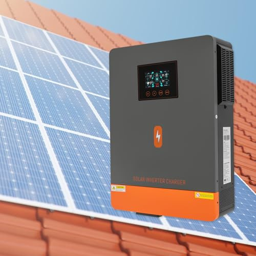 Hybrid Wechselrichter 48V DC auf 360V AC 10.2 KW 180A Solar Ladegerät Reiner Sinus Spannungswandler Solar Inverter MPPT Solarladeregler, Solar Wechselrichter für Wohnmobil, Haushalt, Solaranlage