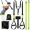 flintronic Kit d'entraînement à Suspension, Sangles de Suspension Multifonction Kit, d'entraînement à Suspension Tout-en-Un avec Sangles Réglables pour Brûler des Graisses, Construire du Muscle -Vert