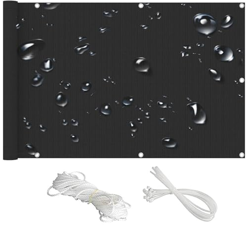 YWBXSHKD Brise Vue Balcon Pare-Vue pour Balcon 80x800cm, Protection De La Vie PrivéE à 100%, Brise Vue pour Balcon Jardin Terrasse avec Corde en Nylon Et Serre-CâBle