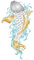 Schablonen für Wände: Chinesische Koi-Schablone, 16,5 x 30,5 cm, Koi-Karpfen, Harmonie, Reichtum, Feng Shui