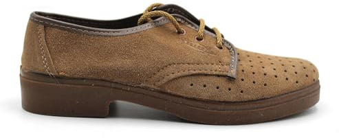 SEGARRA - Zapato de Trabajo para el Campo, de Piel, Suela de Goma,tacón,Calada,Orificios, para: Hombre Color: Tabaco Talla:43