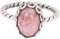 Anello di fidanzamento in argento Sterling 925 con tormalina rosa, anelli da donna, anello minimalista misura 5, regalo di Natale per donne, Pietra preziosa, Tormalina rosa