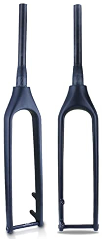MTB Fork 26/27.5/29 Inch Rigid Fork Tapered Full Carbon Fiber 15x110mm Thru Axle Bike Fork Disc Brake Tapered Tube Threadless Bicycle Front Forks Ultra Light (Color : Matte Black, Size : 27.5'')
