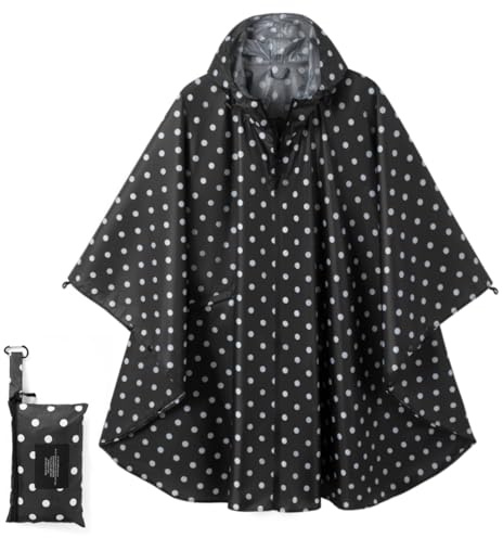 SIRMEDAL Regenponcho Damen Wasserdicht Atmungsaktiv, Leicht Faltbar Regenmantel mit Reißverschluss Tasche