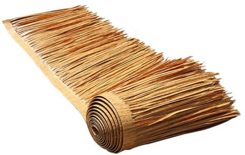 CHTME Synthetic Straw Grass Roof, 0.5 m, Simulated Straw Roof, Straw Grass Roof, Kraft Paper, Chocolate Paper, Straw Tiles, Synthetic for Garden, Artificial Straw Bun Garden Fence, Artificial Straw