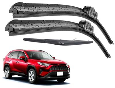 Scheibenwischer Für Toyota Für RAV4 XA50 2019 2020 2021 2022 2023 Wischer Vorne Hinten Wischer Set Kit Windschutzscheibe Windschutz Fenster Bürsten 2616 12 Auto Wischer