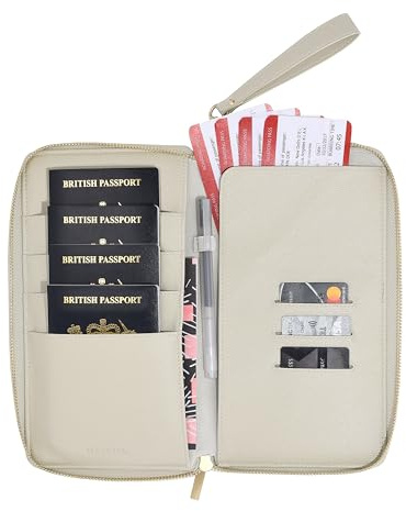 Stackers Oatmeal & Linen Family Passport Holder