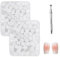 iCovalescent 200 Stück Nail Art Schwamm mit Metallgreifer, Nageldesign Zubehör Schwammpinsel, um eine Vielzahl von Gradient Nail Art Patterns zu Erstellen(Weiß)