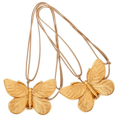 Garneck 2pcs Magnetic Curtain Tieback Buckle No Drilling Decorative Holdback for Wall