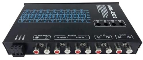 Fangxuee Auto Cube Equalizzatore Grafico A 9 Bande Audio Digitale per Auto -EQ9 Equalizzatore Amplificatore per Auto Serie con Filtro Regolabile