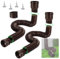 Bocguy Prolunga Flessibile per Grondaia, Set di Prolunghe Rotonde per Tubo di Scarico da 80/100 mm, Set di Prolunghe per Tubo Pluviale, Estensione da 47 a 150 cm