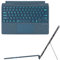 HEKUEUN Type Cover per Microsoft Surface PRO 11 / PRO 10 / PRO 9 / PRO 8 / PRO X, Tastiera Touchpad Bluetooth Retroilluminata 7 Colori, Tastiera Portatile Ultrasottile Staccabile,Blu