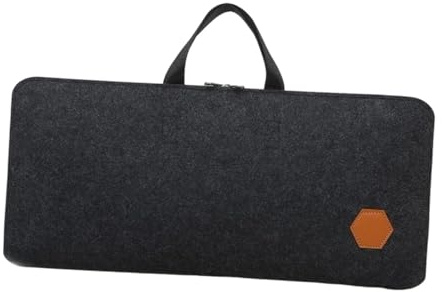 BaotyJie Custodia per Tastiera PC, Custodia in Feltro per Tastiera, Mobile, Ufficio, Gaming, Versatile, con Cerniera, Protettiva per Il Trasporto, Nero