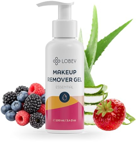 LOBEY Gesichtsreinigungsgel – Sanftes Reinigungsmittel für Empfindliche Haut – Entfernt Make-up & Sonnencreme – Mit Aloe Vera, Panthenol & Fruchtextrakten – Nicht Komedogen & Natürlich (100 ml)