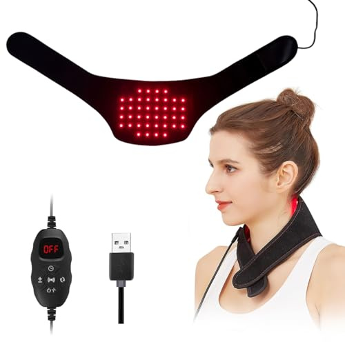 Rotlichttherapiegürtel für Nacken, 660 nm & 850 nm Rotlichtlampe Infrarotlampe 3 Modi mit 40 LEDs für Körper, Arm, Handgelenk, Knöchel, Fuß Schmerz