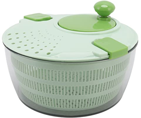 Vegetable Dryer Salad Spinner, 4L PP Multifunction Salad Drainer Bowl for Home Kitchen Green Large Capacity 9.7x6.5in