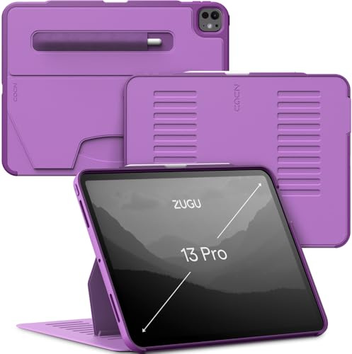 ZUGU CASE Cover per iPad Pro 13 pollici M4/M5 2024/2025 [Nova] | Custodia Protettiva Sottile - Supporto Magnetico Regolabile 10 Angoli - Porta Pencil con Ricarica Wireless - Auto Sleep/Wake
