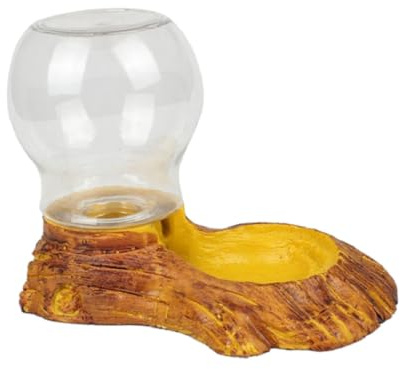 SWETRACE Automatic Reptile Water Feeder Resin Bowl Smooth Coating Pet Drinking Fountain for Tortoises Lizards Geckos with Easy Cleaning and Week-long Water Supply