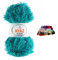 Fransen-Strickgarn Yumos 140m/100g Fancy Garn Strickwolle 40 Farben, Farbe:1213 petrol