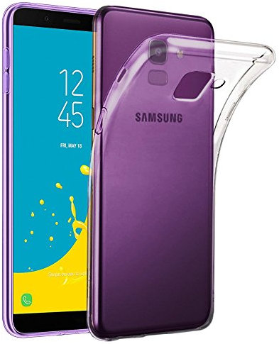 ebestStar - Cover per Samsung J6 2018 Galaxy SM-J600F, Custodia Silicone Trasparente, Protezione TPU Antiurto, Morbida Sottile Slim, Trasparente