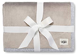 UGG TOWEL Unisex-Adult's Duffield Throw Ii Blanket, Black Bear Heather, NA, Seal Heather, One size