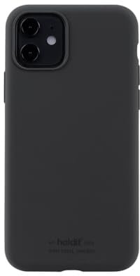 holdit Silikonhülle iPhone 11/Xr (6,1”) - 0,8mm Ultra dünn Handyhülle Silikon - Trendy Slim Silicone case mit Voller Schutz (erhöhte Kante für Kameraschutz) - Schwarz