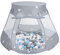 Selonis Tente 105X90cm/200 Balles Balles Château avec Les Balles Plastiques Piscine À Balles pour Enfants, Gris:Gris/Blanco/Babyblue