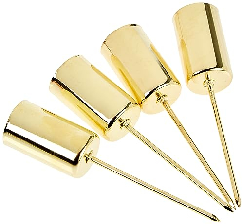 Riffelmacher 10860 - Stabkerzenhalter, aus Metall, 2,3 x 11 cm, 4 Stück, Gold, Gesteck, Adventskranz, Dekoration, Weihnachten