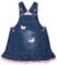 Peacolate 6M-24 Mesi Infante Bambino Piccolo Neonata Ragazza Gonna con Bretelle in Denim Ricamato(Farfalla rosa,18-24M)