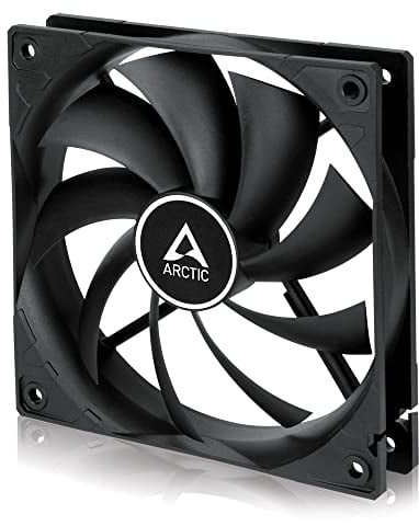 ARCTIC F12 TC - Temperaturgesteuerter 120 mm Gehäuselüfter, Standard Case Fan, Temperatursensor reguliert RPM, Push- oder Pull-Konfiguration, 300-1350 U/min. - Schwarz