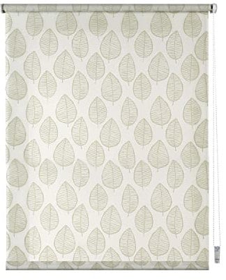 STORESDECO - Tenda a Rullo Fantasia, Tenda a Rullo Traslucida | Naturale Verde, 75 cm x 180 cm