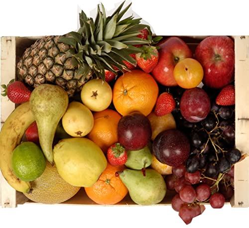 Frischer Obstkorb – frische Obstbox mit einer gesunden Auswahl an reifem Saisonobst - Vitamine und 100% plastikfreies Regionalobst vom Hamburger Markt - Leichtkoch- und Küchentauglich (4kg)