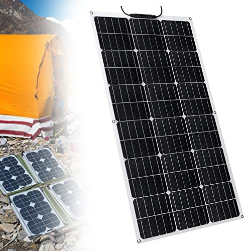BEIJIAYI Panneau Solaire Monocristallin Semi-Flexible 300 W, Kit Panneau Solaire Module Solaire pour Camping-Car, Caravane, Yacht, Jardin, avec Connecteur,1x300W