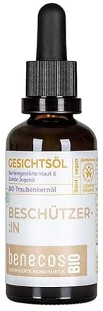 benecosBIO Gesichtsöl BIO-Traubenkernöl BESCHÜTZER:IN - Barrieregestörte Haut & Zweite Jugend
